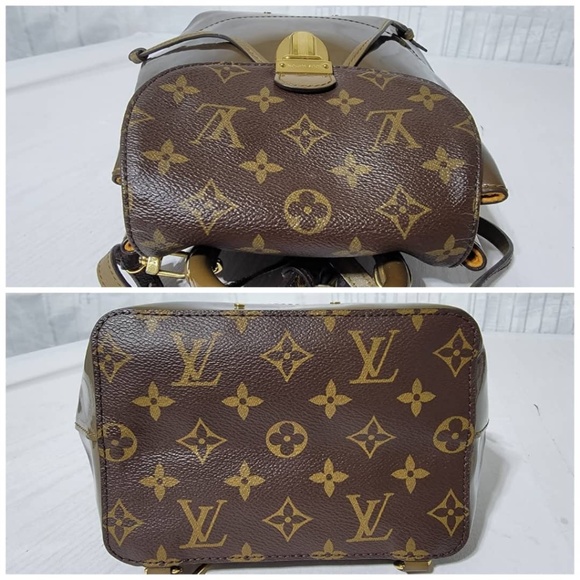 Authentic LOUIS VUITTON Monogram Coated Canvas And Vert Bronze Vernis Ho… - Picture 6 of 16